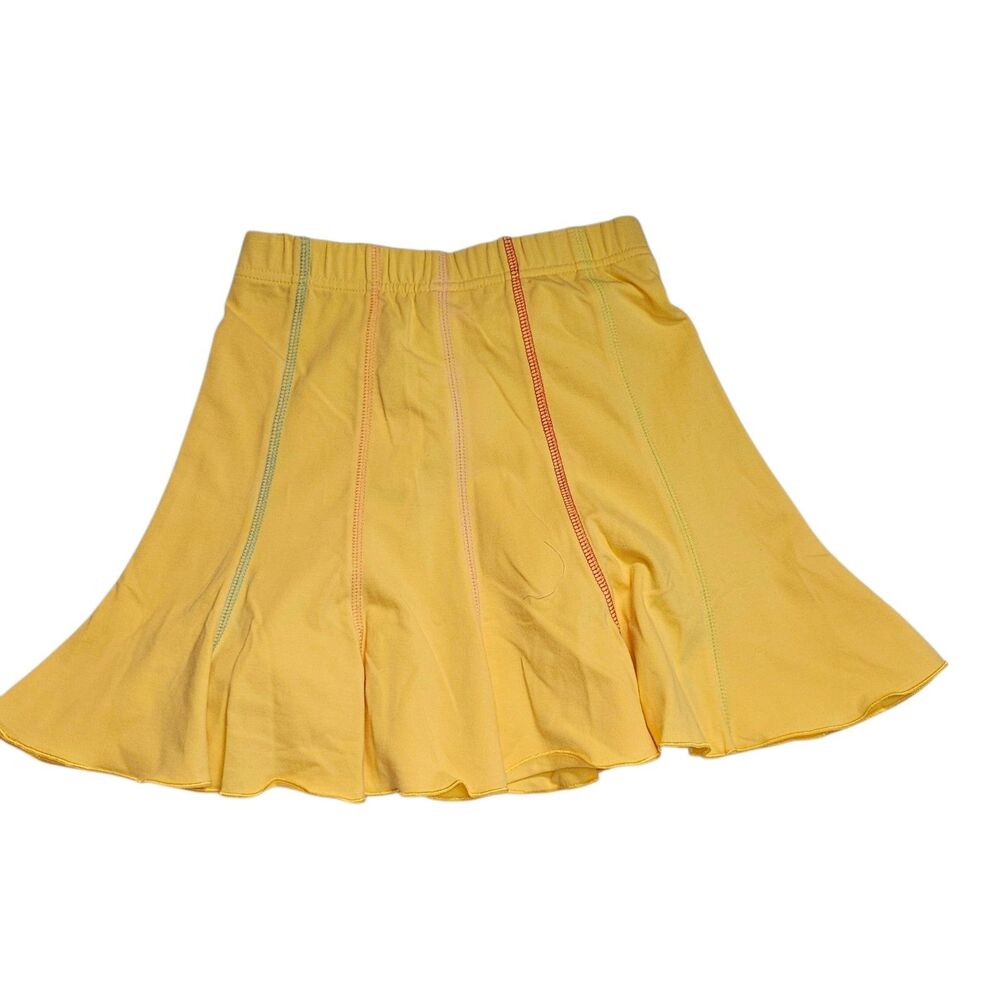 Vintage Gymboree Tutti Fruity Yellow Knit Skirt Size 5 Paneled Fluted NWT